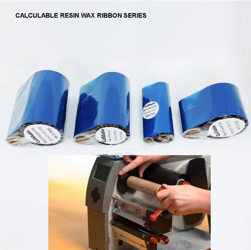 DEFMATE 4.33" x 243' (110mmx74m) Resin Enhanced Wax 1/2" Core Thermal Transfer Wax Ribbon for for Zebra GC420t GK420t GX420t TLP2442 TLP2844,TEC,DATAMAX,INTERMEC,Avery,Citizen,SATO,GODEX,ARGOX - Image 4