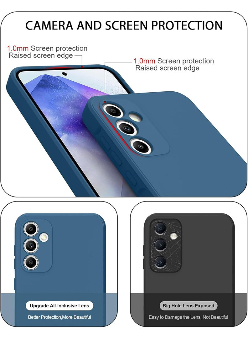 رفع القضية متوافق مع حافظة A26، غطاء هاتف نحيف واقٍ مضاد للصدمات لهاتف A26 2025، مصنوع من البولي كربونات غير اللامعة الفاخرة [ناعم مضاد للخدش]، أزرق - Image 2