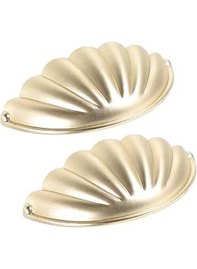 Vintage Gold Cabinet Handles 2pcs Metal Furniture Pulls For Dresser Wardrobe Drawer - Image 1