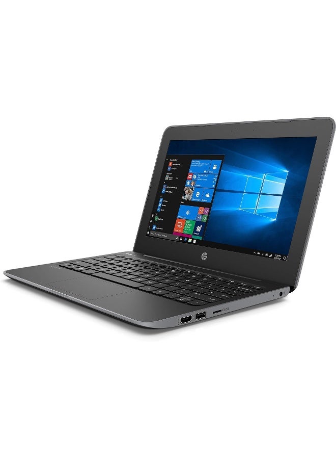 HP (نسخة مطورة) لابتوب ستريم 11 برو G5 بشاشة HD مقاس 11.6 بوصة، مع معالج سيليرون N4000/ذاكرة RAM سعة 4 جيجابايت/ذاكرة eMMC سعة 64 جيجابايت/رسومات إنتل UHD 600/ويندوز 10 برو باللون الأسود - Image 2