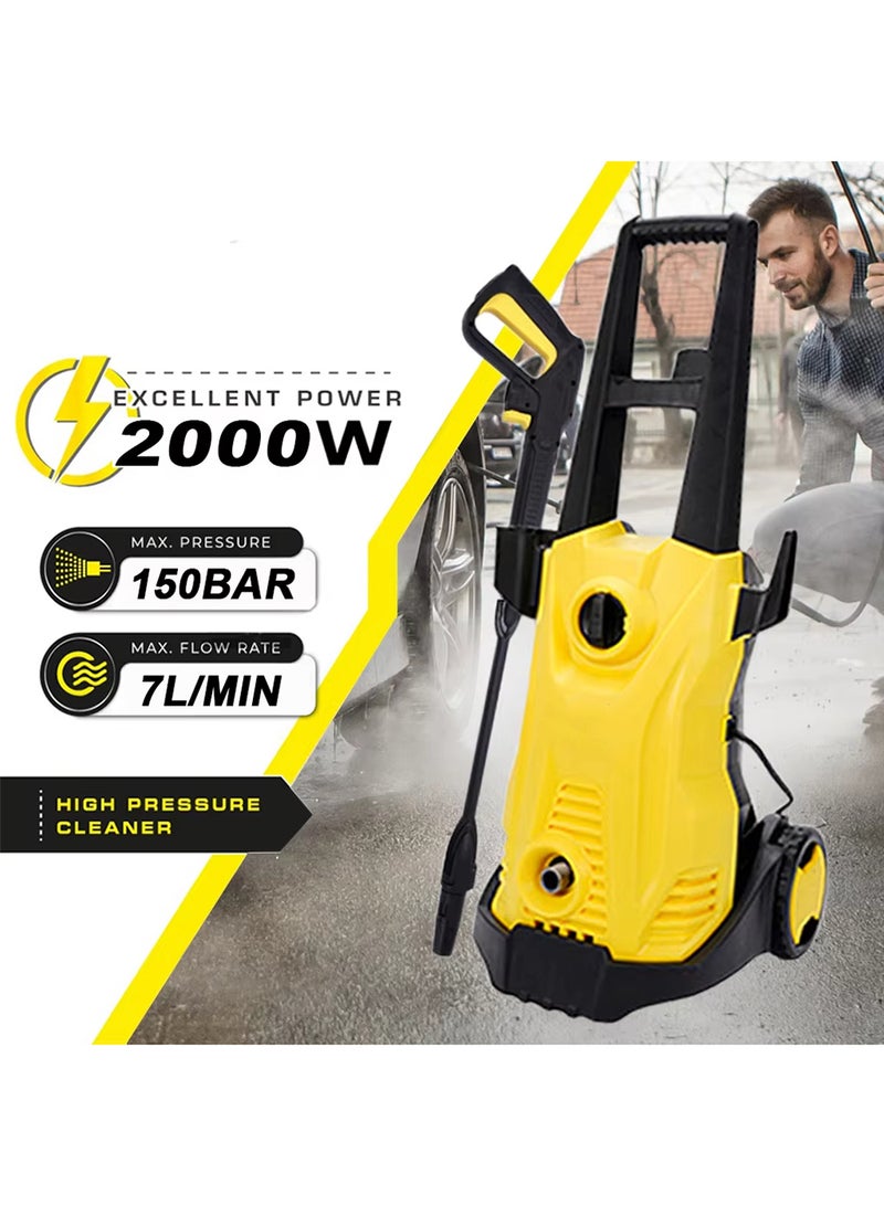 EzzySo 2000W High Pressure Portable Car Home And Garden Washer Machine 120 To 150 Bar Pressure With 3M Long Hose  - Image 2