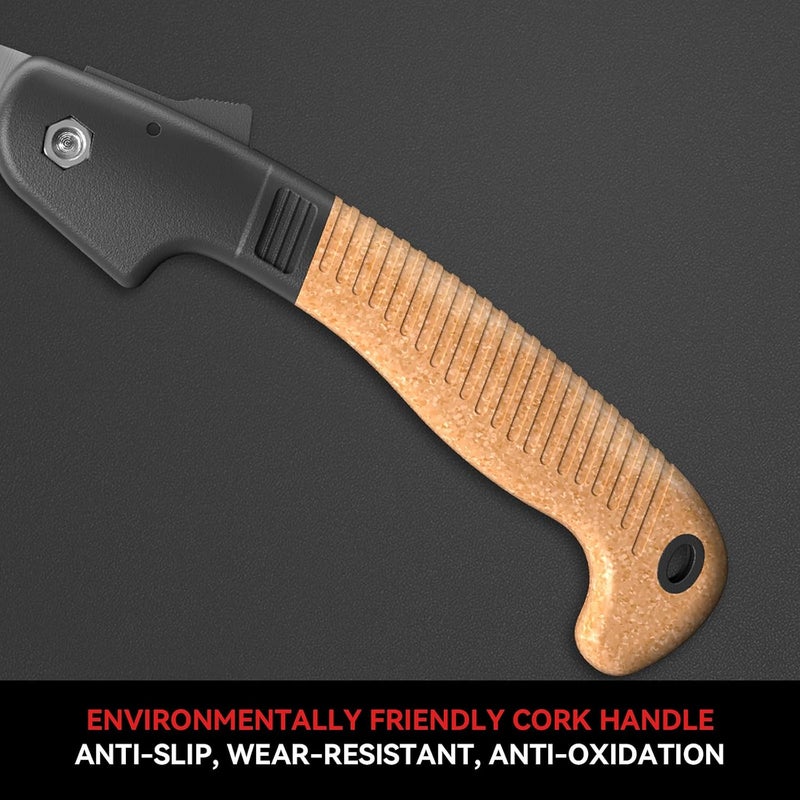 FLORA GUARD 7.7-Inch Folding Hand Saw, Camping/Pruning Saw with Rugged Professional Folding Razor Tooth Sharp Blade Solid Grip (Brown) - Image 3