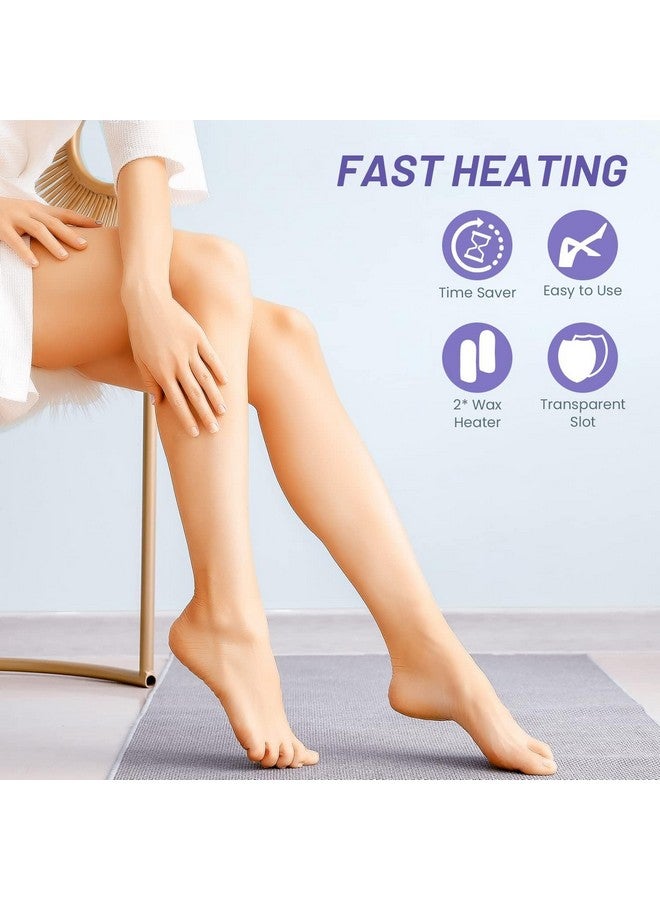 Subay Roll On Wax Warmer Double Cartridges Warmers 110V For Women Men Body Waxing Coarse Hair Removal With Heater Base For Hair, Leg, Face, Armpit, Bikini, Eyebrow, Brazilian - Image 3