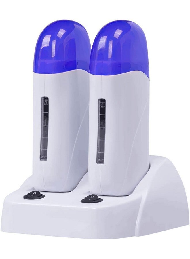 Subay Roll On Wax Warmer Double Cartridges Warmers 110V For Women Men Body Waxing Coarse Hair Removal With Heater Base For Hair, Leg, Face, Armpit, Bikini, Eyebrow, Brazilian - Image 1