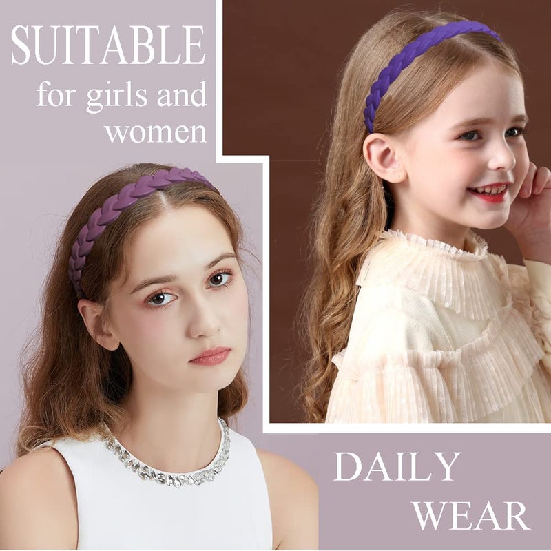 Springtime 12pcs Colorful Headbands for Girls Women Pigtail Hairbands With Teech Plastic Hard Hair Hoops - Image 2
