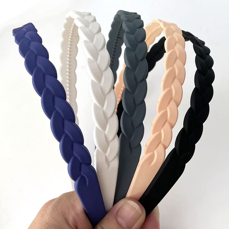 Springtime 12pcs Colorful Headbands for Girls Women Pigtail Hairbands With Teech Plastic Hard Hair Hoops - Image 5