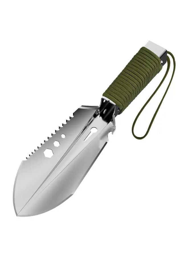 Green Multi Functional Garden Shovel Portable Heavy Duty Stainless Steel Trowel Transplanter - Image 1