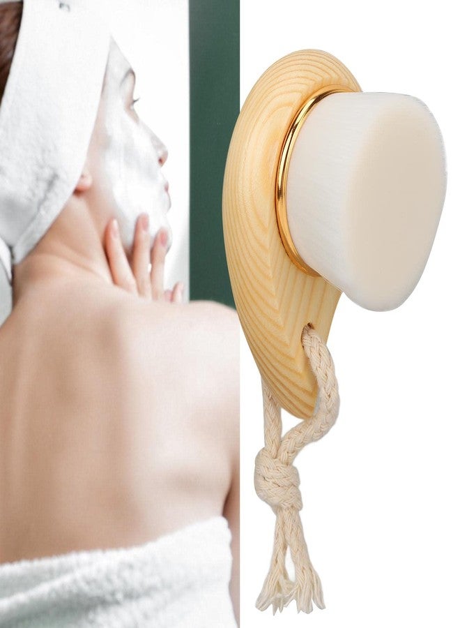 Agatige Wooden Facial Brush, Soft Fiber Bristles with Hang Ring Face Wash Cleanser Exfoliato Brush with a Hanging Ring for Daily Deep Pore Cleaning - Image 4