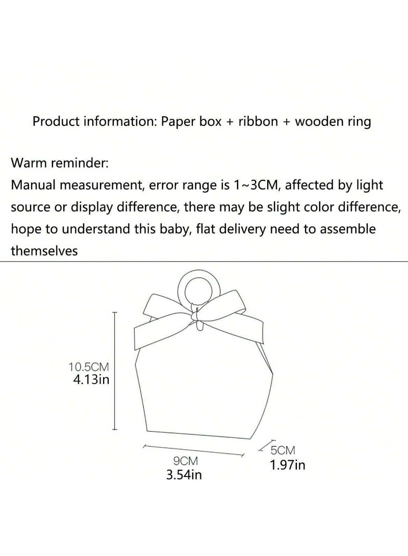 علب توزيعات هدايا لمناسبات التخرج والخطوبه واعياد الميلاد  مزين بفيونكه لطيفه  10 علب - Image 2