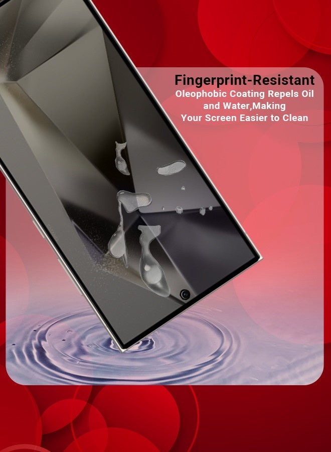 DUSALA [Samsung Galaxy S24 Ultra] 3 Pack Privacy Screen Protector 9H Full Coverage Screen Tempered Glass Anti-Spy Bubble Free Case Friendly Screen Protector - Image 3