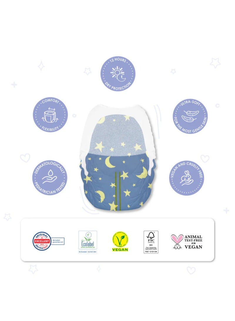 PureBorn Natural Bio-Based Baby Night Training Pyjama Pants Size 4 Cloud Print 22 Pants - Image 5