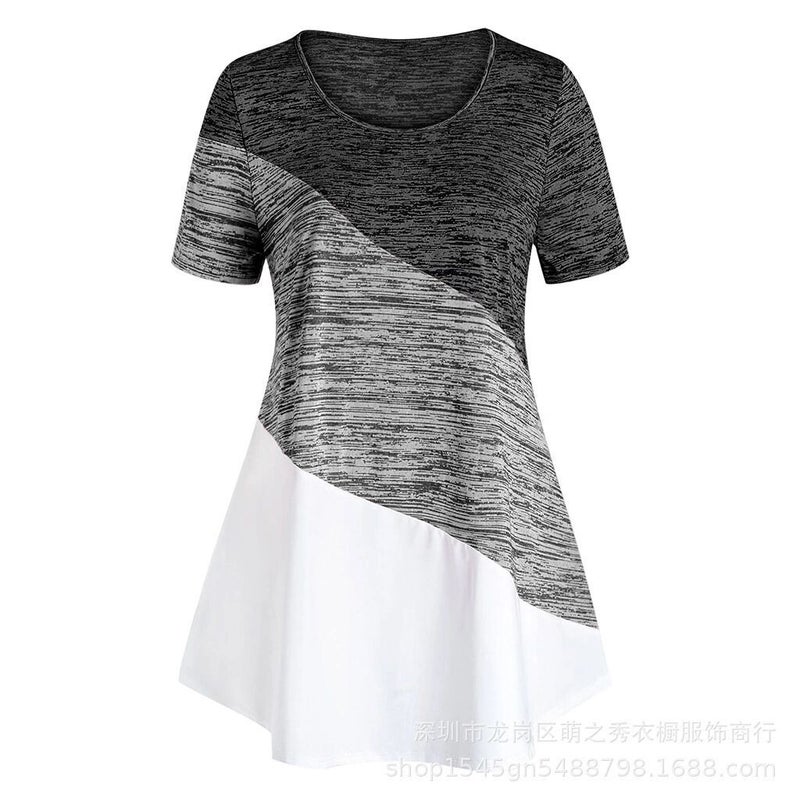 2021 Two-Color Turtleneck Color Matching Crewneck T-Shirt Explosions All-Match British Women'S Long T-Shirt - Image 3