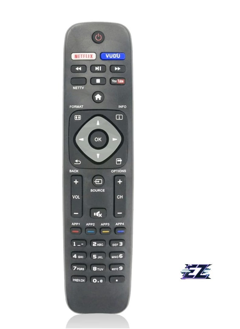 ELTRAZONE - "Universal Replacement Remote Control for Philips Smart TV – Compatible with NH500UP, URMT41JHG006, URMT41JHG003, 58PFL4609/F7, 55PFL5601/F7, and More" - Image 1