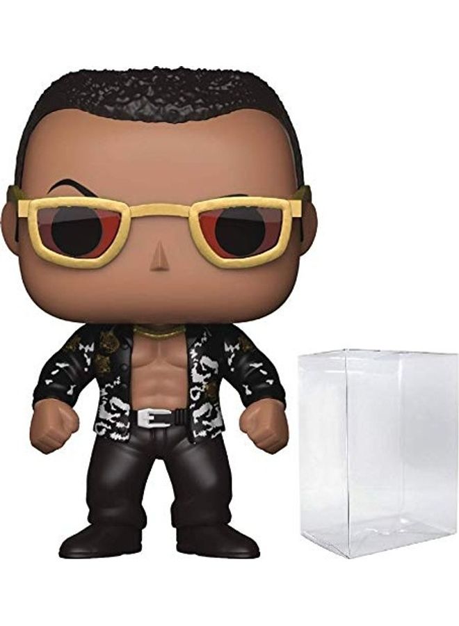 نيبمينينت مجسم شخصية ذا روك من دبليو إي مصنوع الفينيل بتصميم قديم مع علبة واقية 4 x 7بوصة - Image 1