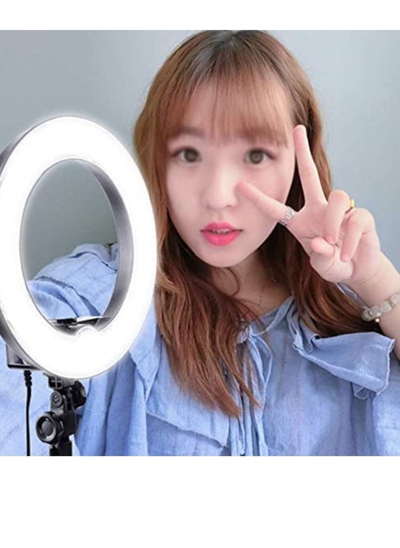 Yuwell - 14 Inch Ring Selfie Light For Mobile And Photoshoot Portable Selfie Mirror Ring For Video Call Shoot And Online Classes With Tripod Stand - Image 1