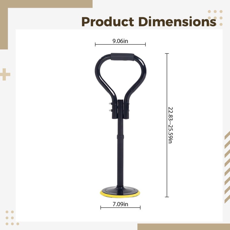 Adjustable Standing Assist Tool 600 Lbs Capacity Heavy Duty Metal Frame Anti Slip Base 4 Level Height Adjustment - Image 4