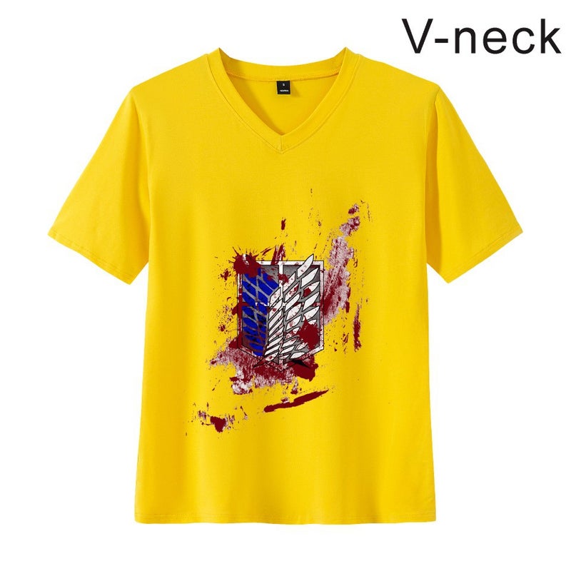 Attack Giant Attack On Titan Logo Couple Short Sleeve Men'S And Women'S Same T-Shirt Fashion Brand Summer - Image 1