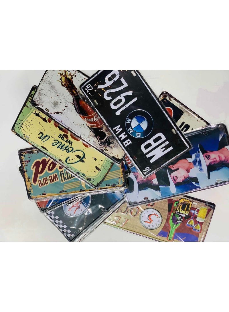 LINGWEI LINGWEI Decorative Metal Tin Sign Wall Poster Plaques Iron Plate Decoration Art Plaque Wall Art Vintage Metal Tin Signs Retro Vintage Metal Tin Signs Tin Metal Sign Wall Art for Shop Home Style-16  - Image 3
