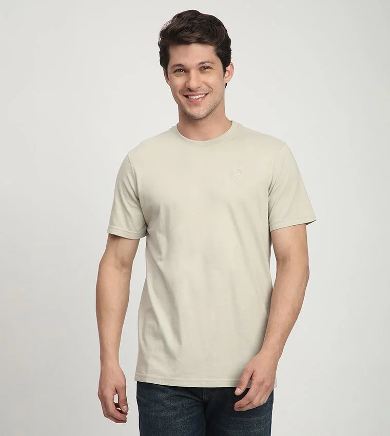Beverly Hills Polo Club Logo Embroidered Crew Neck T-Shirt