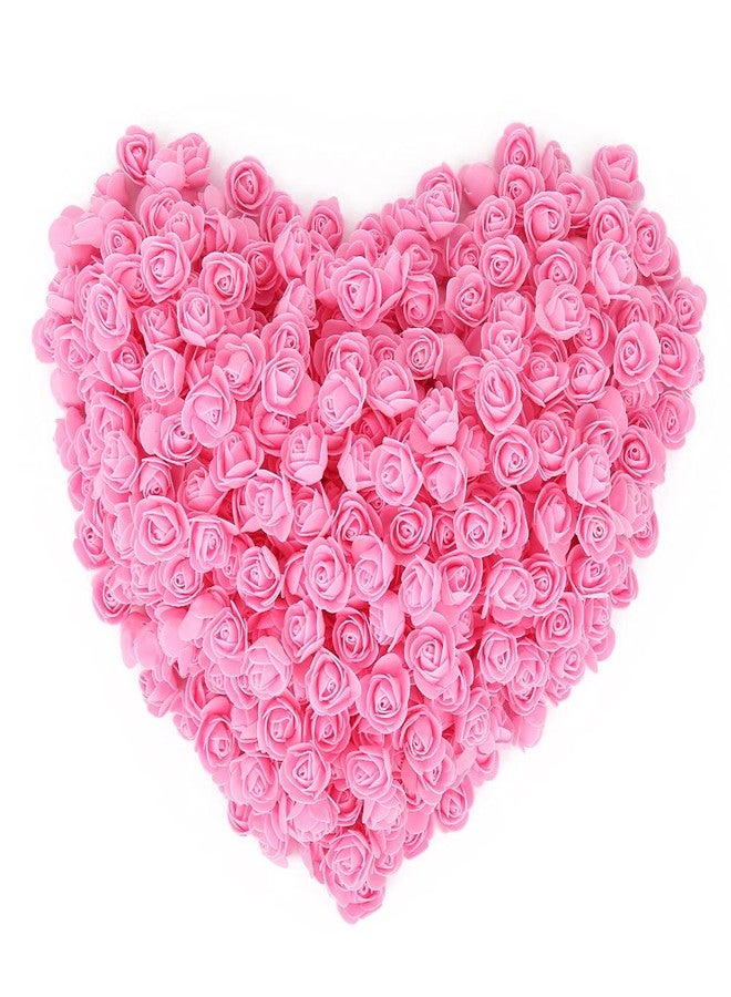 INSUNSIX 500pcs Mini Foam Rose Heads, Pink Artificial Flower Foam Fake Flower Bulk for DIY Crafts Wedding Bouquets Baby Shower Centerpieces Floral Arrangements Party Tables Home Decorations(Pink) - Image 1