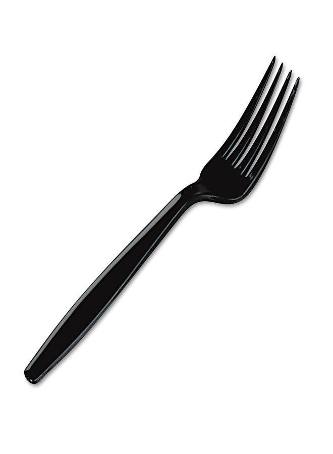 Dixie® Heavyweight Forks, Black, Carton Of 1,000 Forks - Image 1