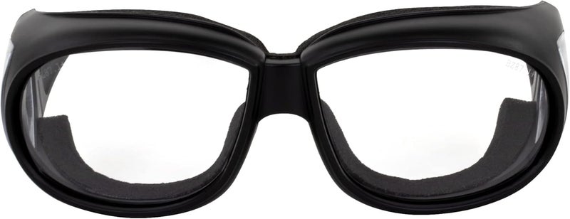 Birdz نظارات ركوب الدراجات النارية Birdz Swallow مع وسادة فوم - إطار أسود مع عدسات شفافة ومدخنة - Image 3
