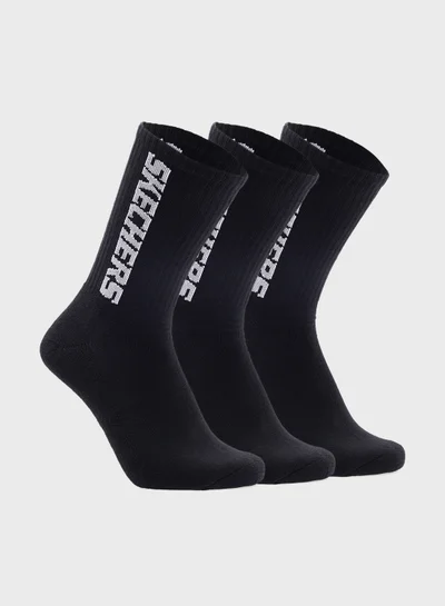 سكيتشرز 3 Pack Terry Crew Socks