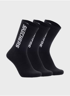 SKECHERS 3 Pack Terry Crew Socks  - Image 1