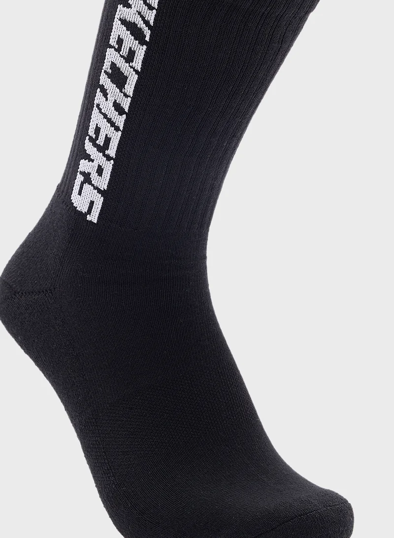 سكيتشرز 3 Pack Terry Crew Socks