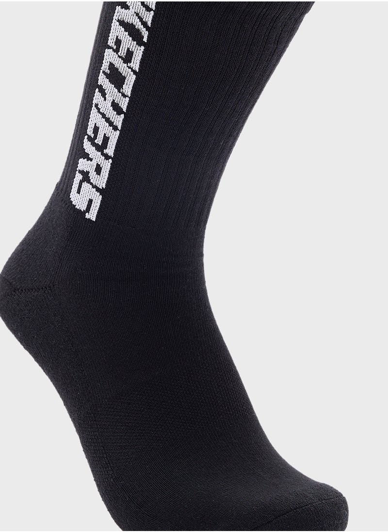 SKECHERS - 3 Pack Terry Crew Socks - Image 1