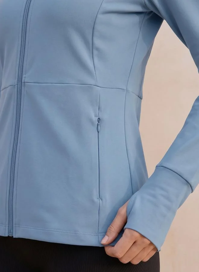 Splash Active Thumbhole Sleeves Zip Through Jacket