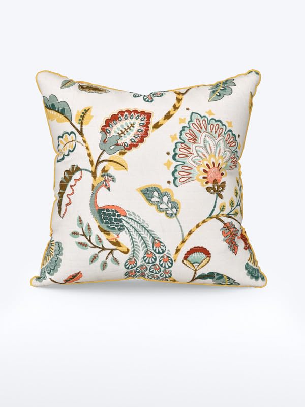 EasyGoods India Premium Cotton Cushion Covers 16x16 Inch | Soft Durable Fabric | Elegant Printed Covers for Sofa & Living Room | Hidden Zipper |Set of 2 - Image 2