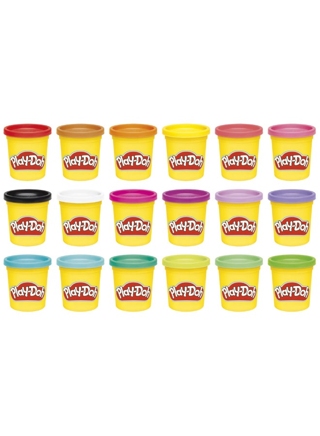 Play-Doh 18 Pack Imagine Anything Set, 3 Ounce Cans, Assorted Colors, Kids Arts & Crafts Toys for Girls & Boys 2+ - Image 1