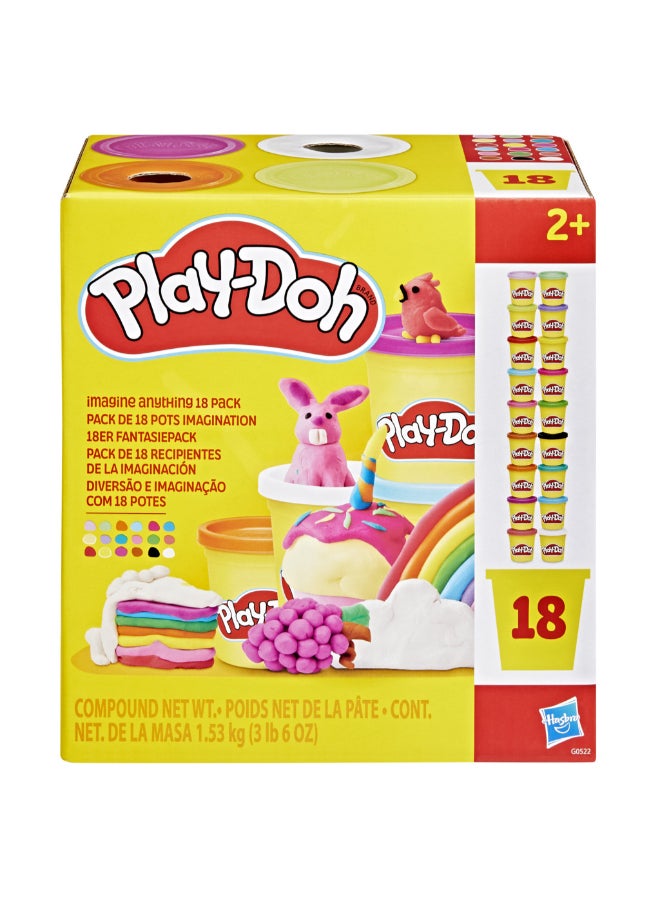 Play-Doh 18 Pack Imagine Anything Set, 3 Ounce Cans, Assorted Colors, Kids Arts & Crafts Toys for Girls & Boys 2+ - Image 4