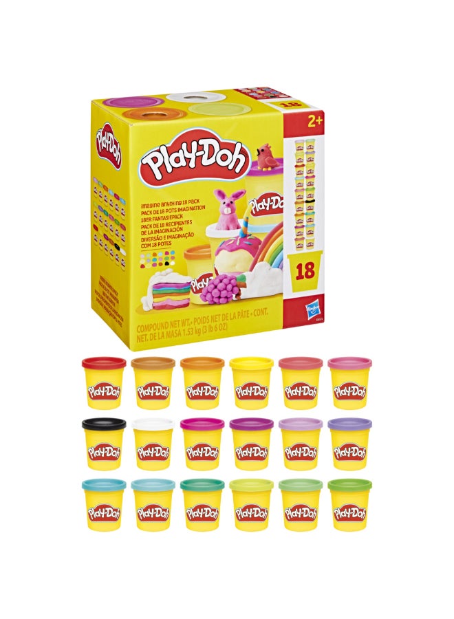 Play-Doh 18 Pack Imagine Anything Set, 3 Ounce Cans, Assorted Colors, Kids Arts & Crafts Toys for Girls & Boys 2+ - Image 3