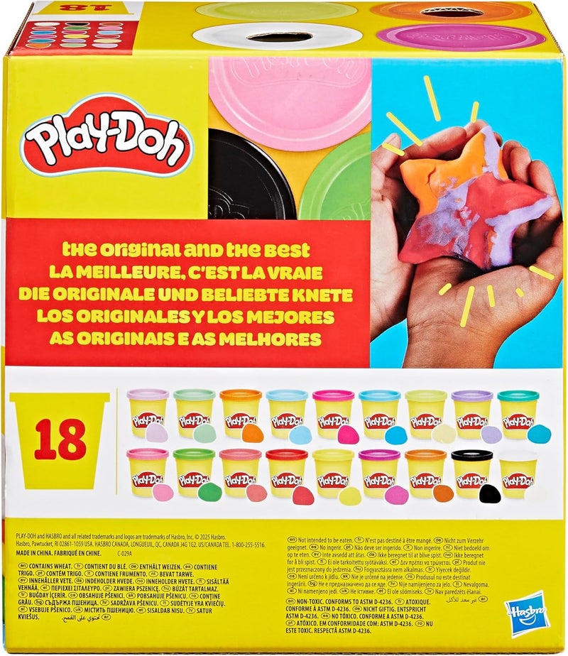 Play-Doh مجموعة بلاي دو 18 عبوة تخيل أي شيء، علب 3 أونصات، ألوان متنوعة، ألعاب الفنون والحرف للأطفال من 2 سنة فما فوق - Image 4