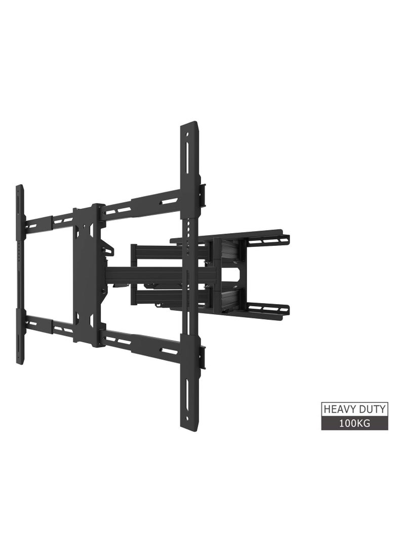 Full Motion TV Wall Mount for 75–100 Inch TVs – Articulating Arm with 22" Extension & Cable Management - Image 3