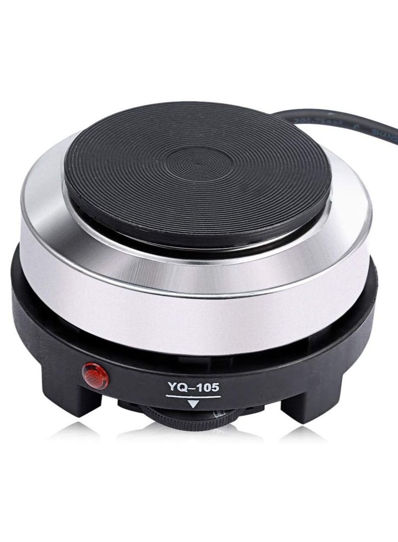 DubaiGallery Electric Heating Plate Small for Fondue, Mini Hob Electric, Camping Hob, Office or Camping Electric Hob Household Small Hob 500 W 220 V (Black) - Image 1