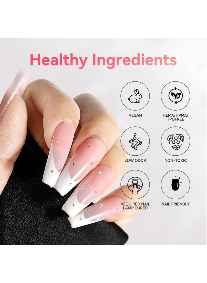 Saviland French Gel Nail Polish: 1PC 10 ML White Gel Polish Easy French Smile Line in 5s French Tip Nail Tool French Nails U V LED Gel French Tip Nail Art Nail Supplies for Starter Professional Gift - Image 2