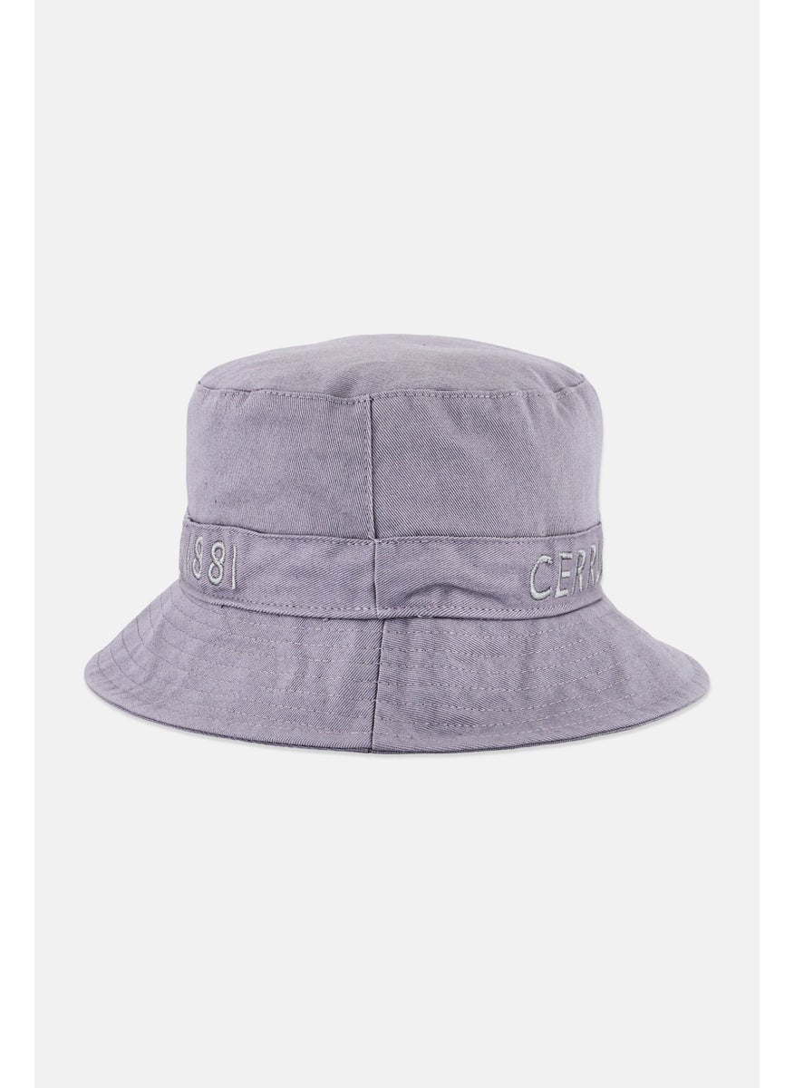 CERRUTI 1881 Men Embroidered Logo Bucket Cap, Grey  - Image 1