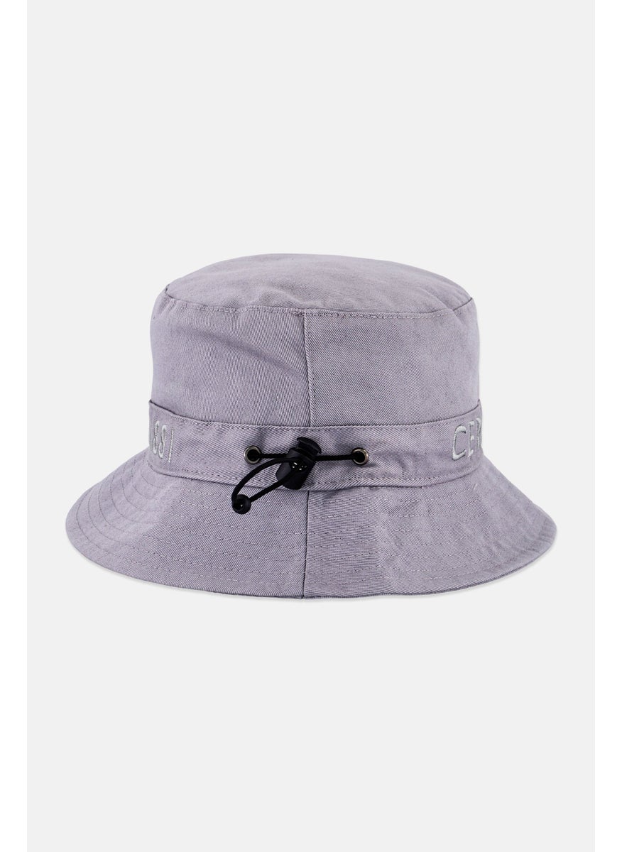 CERRUTI 1881 Men Embroidered Logo Bucket Cap, Grey  - Image 2