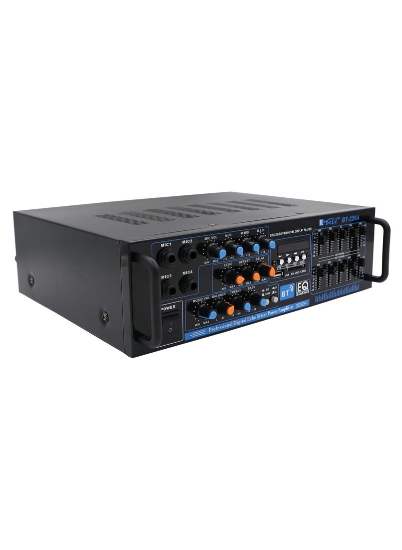 Teli Teli Professional Digital Echo Mixer Power Amplifier, Black  - Image 2