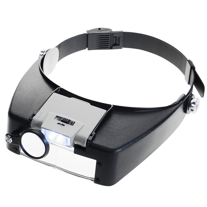 81007A1 gray lamp holder + blackhead belt, electronic maintenance with lamp, reading head wearing magnifying glass - Image 1