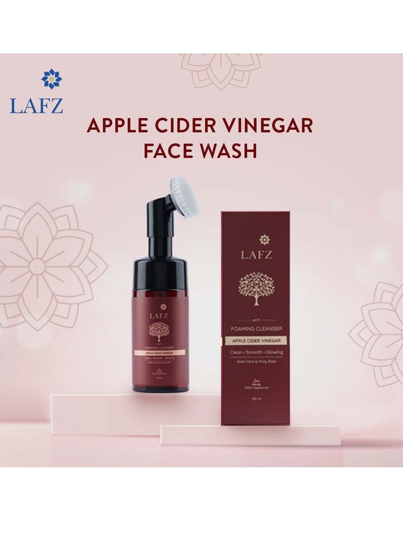 Lafz Apple Cider Vinegar Foaming Face Wash With Built-In Deep Cleansing Brush For Men & Women, 100 ml - pzsku/Z2A1AA838F5F24D21EB68Z/45/_/1740662876/d3f1fac3-51ed-459f-8dda-5fb7118aa9b2