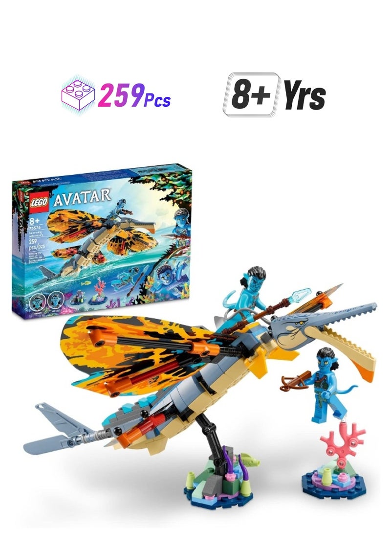 LEGO Avatar: The Way of Water Skimwing Adventure 75576 Collectible Set with Toy Animal for Boys & Girls, Pandora Coral Reef Scene, Jake Sully and Tonowari Minifigures - Image 1