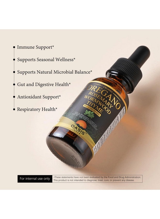 زيت الأوريجانو العضوي من أوزيسفورس - قطرات سائلة مع 75% كارفكرول عالي - مكمل عشبي من الأوريجانو المتوسطي البري لصحة المناعة والهضم، نباتي، خالي من السكر، خالي من الكحول، غير معدل وراثيًا، 1 أونصة سائلة - Image 2