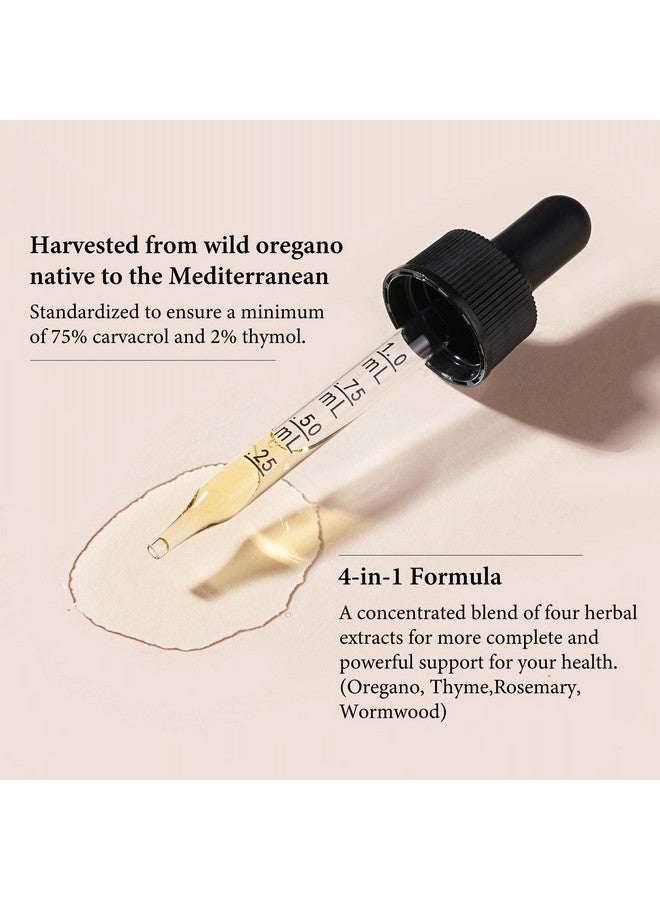 زيت الأوريجانو العضوي من أوزيسفورس - قطرات سائلة مع 75% كارفكرول عالي - مكمل عشبي من الأوريجانو المتوسطي البري لصحة المناعة والهضم، نباتي، خالي من السكر، خالي من الكحول، غير معدل وراثيًا، 1 أونصة سائلة - Image 4
