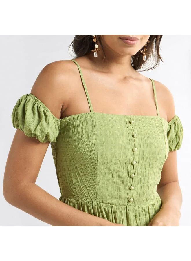 Splash FAV Tiered Green Dress