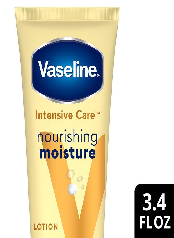 Vaseline Lotion, Intensive Care Nourishing Moisture 2-Pack - Moisturizer with Oat Extract + Ultra-Hydrating Lipids for Healing Extremely Dry Skin, 3.4 Oz Ea - Image 3