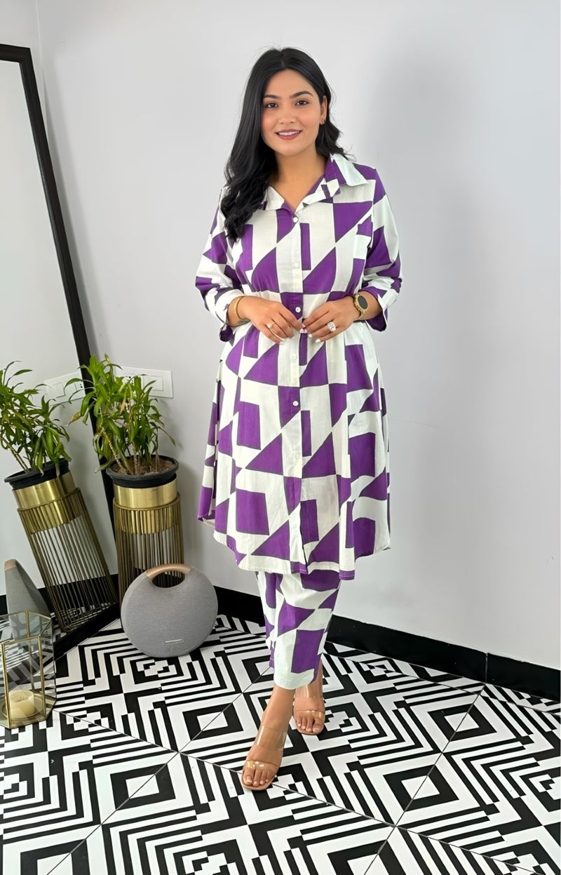 LookMark Women's Cotton Blend Trendy Regular Fit Solid Printed Kurti with Stright Bottom |Kurti Set for Women (AZ-LM-OG-KS2218-S) Turquoise - Image 2